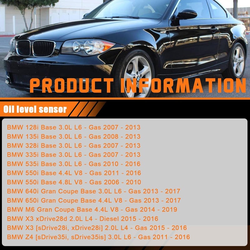 KEVCCE 12617567723 Oil Level Sensor for BMW 128i 2008-2013, Replace 12617607910, 12610422012, 12610412430, 12610148464, 12610400034 - Image 4